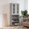 Image de Buffet Haut Sonoma Gris 69,5x34x180 Cm Bois D'ingénierie Vidaxl