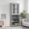 Image de vidaXL Buffet haut Sonoma gris 695x34x180 cm Bois dingénierie 3198743