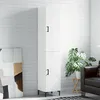 Image de Buffet Haut Blanc Brillant 34,5x34x180 Cm Bois D'ingénierie Vidaxl