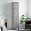 Image de Buffet Haut Sonoma Gris 34,5x34x180 Cm Bois D'ingénierie Vidaxl