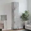 Image de Buffet Haut Gris Béton 34,5x34x180 Cm Bois D'ingénierie Vidaxl