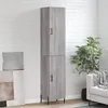 Image de Buffet Haut Sonoma Gris 34,5x34x180 Cm Bois D'ingénierie Vidaxl