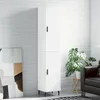 Image de Buffet Haut Blanc 34,5x34x180 Cm Bois D'ingénierie Vidaxl
