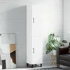 Image de Buffet Haut Blanc 34,5x34x180 Cm Bois D'ingénierie Vidaxl