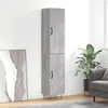Image de Buffet Haut Sonoma Gris 34,5x34x180 Cm Bois D'ingénierie Vidaxl