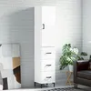 Image de Buffet Haut Blanc 34,5x34x180 Cm Bois D'ingénierie Vidaxl