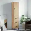 Image de Buffet Haut Chêne Sonoma 34,5x34x180 Cm Bois D'ingénierie Vidaxl