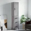 Image de Buffet Haut Sonoma Gris 34,5x34x180 Cm Bois D'ingénierie Vidaxl