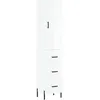 Image de Buffet Haut Blanc Brillant 34,5x34x180 Cm Bois D'ingénierie Vidaxl