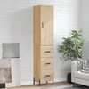 Image de Buffet Haut Chêne Sonoma 34,5x34x180 Cm Bois D'ingénierie Vidaxl