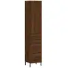 Image de Buffet Haut Chêne Marron 34,5x34x180 Cm Bois D'ingénierie Vidaxl