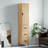 Image de Buffet Haut Chêne Sonoma 34,5x34x180 Cm Bois D'ingénierie Vidaxl