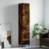 Image de Buffet Haut Chêne Fumé 34,5x34x180 Cm Bois D'ingénierie Vidaxl