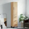 Image de Buffet Haut Chêne Sonoma 34,5x34x180 Cm Bois D'ingénierie Vidaxl