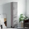 Image de Buffet Haut Sonoma Gris 34,5x34x180 Cm Bois D'ingénierie Vidaxl