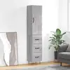 Image de Buffet Haut Sonoma Gris 34,5x34x180 Cm Bois D'ingénierie Vidaxl