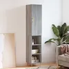Image de Buffet Haut Sonoma Gris 34,5x34x180 Cm Bois D'ingénierie Vidaxl