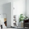 Image de Buffet Haut Blanc 34,5x34x180 Cm Bois D'ingénierie Vidaxl