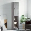 Image de Buffet Haut Sonoma Gris 34,5x34x180 Cm Bois D'ingénierie Vidaxl