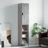 Image de Buffet Haut Sonoma Gris 34,5x34x180 Cm Bois D'ingénierie Vidaxl