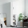 Image de Buffet Haut Blanc 34,5x34x180 Cm Bois D'ingénierie Vidaxl