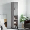 Image de Buffet Haut Sonoma Gris 34,5x34x180 Cm Bois D'ingénierie Vidaxl