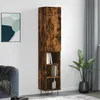 Image de Buffet Haut Chêne Fumé 34,5x34x180 Cm Bois D'ingénierie Vidaxl
