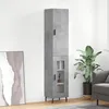 Image de Buffet Haut Gris Béton 34,5x34x180 Cm Bois D'ingénierie Vidaxl
