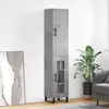 Image de Buffet Haut Gris Béton 34,5x34x180 Cm Bois D'ingénierie Vidaxl