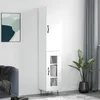 Image de Buffet Haut Blanc 34,5x34x180 Cm Bois D'ingénierie Vidaxl