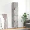 Image de Buffet Haut Gris Béton 34,5x34x180 Cm Bois D'ingénierie Vidaxl