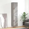 Image de Buffet Haut Sonoma Gris 34,5x34x180 Cm Bois D'ingénierie Vidaxl