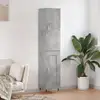 Image de Buffet Haut Gris Béton 34,5x34x180 Cm Bois D'ingénierie Vidaxl