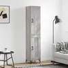 Image de Buffet Haut Sonoma Gris 34,5x34x180 Cm Bois D'ingénierie Vidaxl
