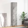 Image de Buffet Haut Gris Béton 34,5x34x180 Cm Bois D'ingénierie Vidaxl