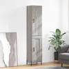 Image de Buffet Haut Sonoma Gris 34,5x34x180 Cm Bois D'ingénierie Vidaxl