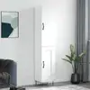 Image de Buffet Haut Blanc 34,5x34x180 Cm Bois D'ingénierie Vidaxl