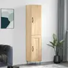 Image de Buffet Haut Chêne Sonoma 34,5x34x180 Cm Bois D'ingénierie Vidaxl