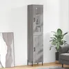 Image de Buffet Haut Sonoma Gris 34,5x34x180 Cm Bois D'ingénierie Vidaxl