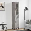 Image de Buffet Haut Sonoma Gris 34,5x34x180 Cm Bois D'ingénierie Vidaxl