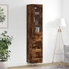 Image de Buffet Haut Chêne Fumé 34,5x34x180 Cm Bois D'ingénierie Vidaxl