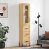 Image de Buffet Haut Chêne Sonoma 34,5x34x180 Cm Bois D'ingénierie Vidaxl