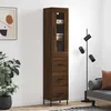 Image de Buffet Haut Chêne Marron 34,5x34x180 Cm Bois D'ingénierie Vidaxl