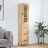 Image de Buffet Haut Chêne Sonoma 34,5x34x180 Cm Bois D'ingénierie Vidaxl