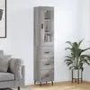Image de Buffet Haut Sonoma Gris 34,5x34x180 Cm Bois D'ingénierie Vidaxl