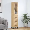 Image de Buffet Haut Chêne Sonoma 34,5x34x180 Cm Bois D'ingénierie Vidaxl