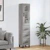 Image de Buffet Haut Sonoma Gris 34,5x34x180 Cm Bois D'ingénierie Vidaxl