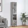 Image de Buffet Haut Sonoma Gris 34,5x34x180 Cm Bois D'ingénierie Vidaxl