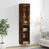 Image de Buffet Haut Chêne Fumé 34,5x34x180 Cm Bois D'ingénierie Vidaxl