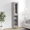 Image de Buffet Haut Sonoma Gris 34,5x34x180 Cm Bois D'ingénierie Vidaxl